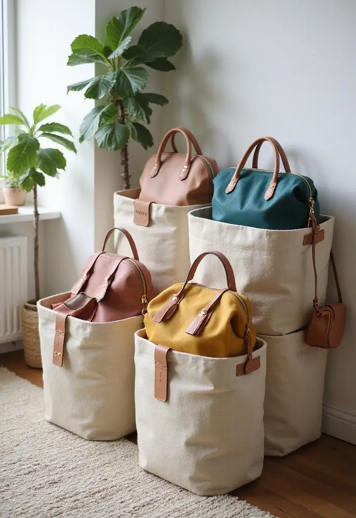 28 Purse Storage Ideas Every Fashion Lover Will Adore 20 28 Purse Storage Ideas Every Fashion Lover Will Adore - 4. Invest in Storage Bins