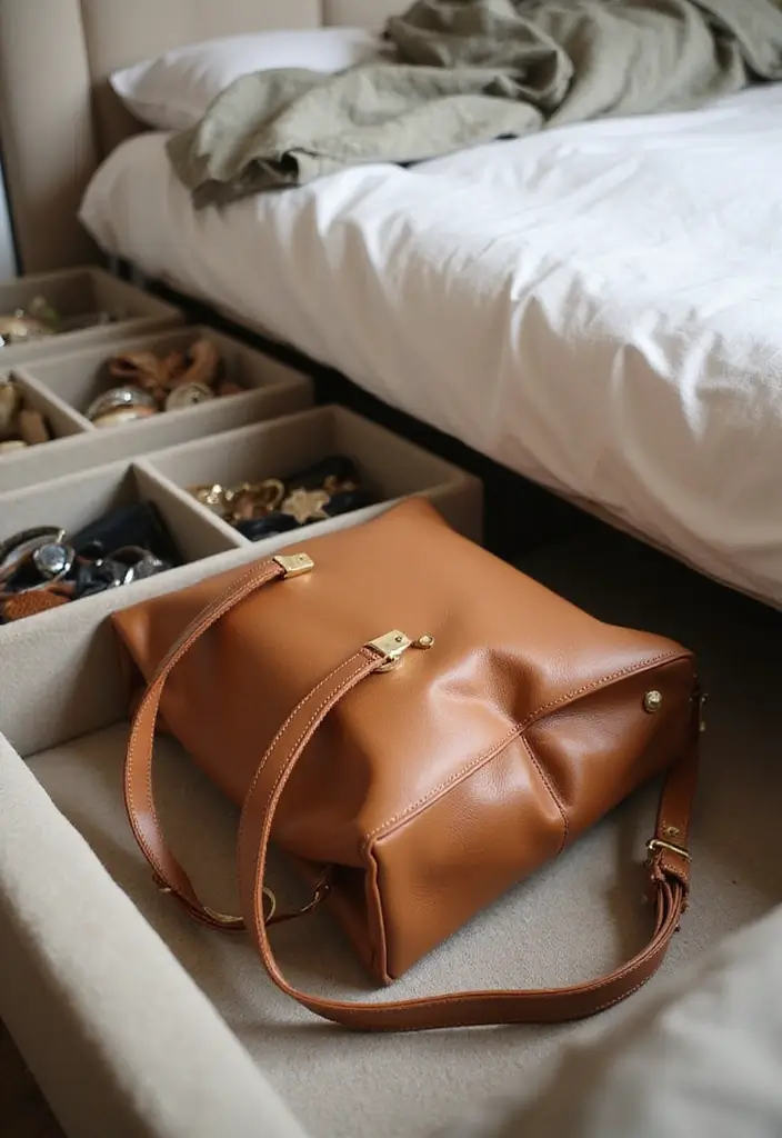 28 Purse Storage Ideas Every Fashion Lover Will Adore 55 28 Purse Storage Ideas Every Fashion Lover Will Adore - 9. Use Under-Bed Storage