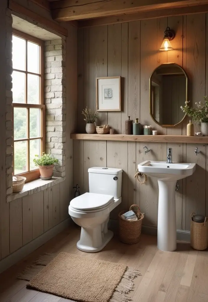 28 Rustic Bathroom Ideas That Bring Cozy Farmhouse Vibes Home 114 28 Rustic Bathroom Ideas That Bring Cozy Farmhouse Vibes Home - 17. Freestanding Toilets