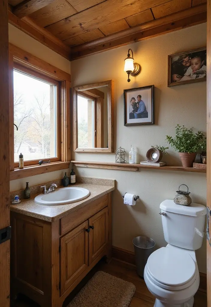 28 Rustic Bathroom Ideas That Bring Cozy Farmhouse Vibes Home 184 28 Rustic Bathroom Ideas That Bring Cozy Farmhouse Vibes Home - 27. Personalized Touches