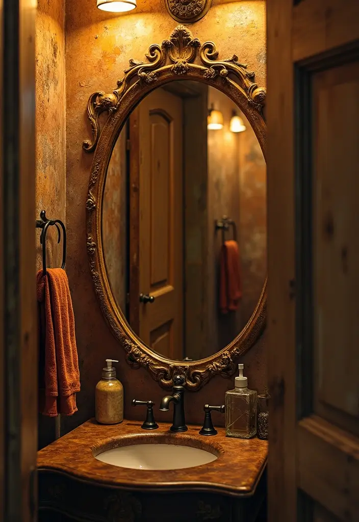 28 Rustic Bathroom Ideas That Bring Cozy Farmhouse Vibes Home 43 28 Rustic Bathroom Ideas That Bring Cozy Farmhouse Vibes Home - 7. Antique Mirrors