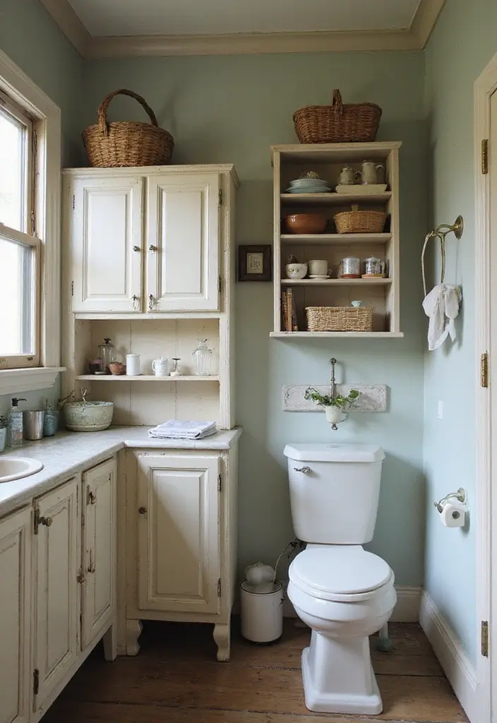 28 Vintage Bathroom Ideas Full of Timeless Charm 83 28 Vintage Bathroom Ideas Full of Timeless Charm - 13. Vintage Storage Solutions