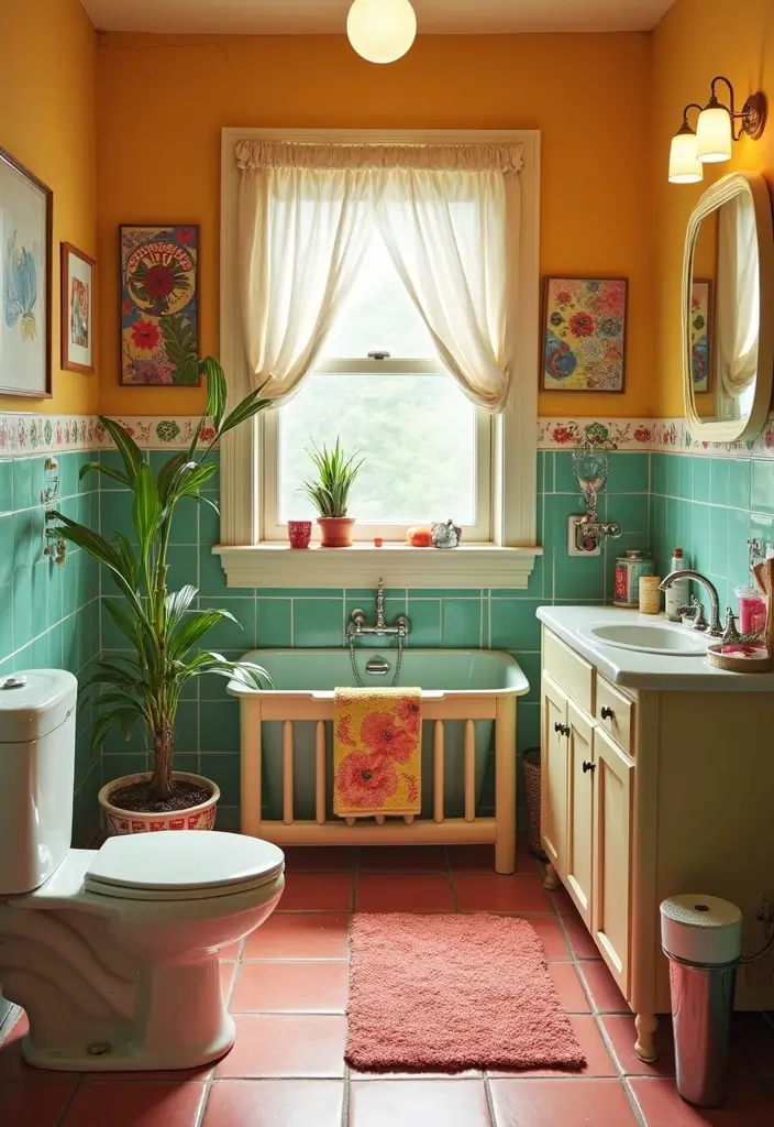 28 Vintage Bathroom Ideas Full of Timeless Charm 8 28 Vintage Bathroom Ideas Full of Timeless Charm - 2. Retro Bathroom Decor