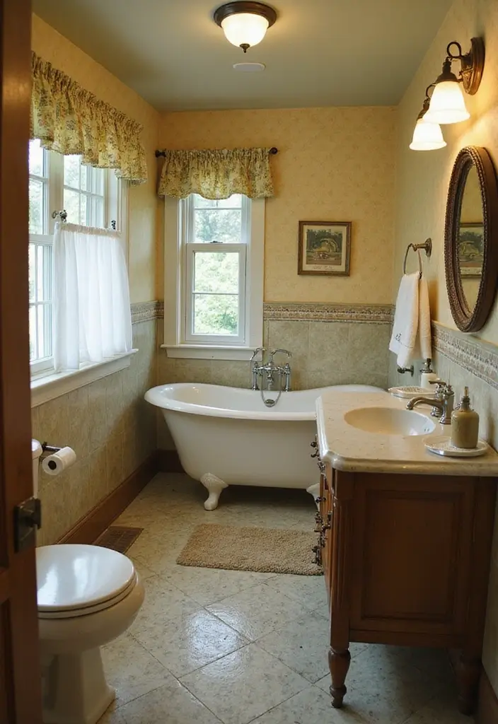 28 Vintage Bathroom Ideas Full of Timeless Charm 36 28 Vintage Bathroom Ideas Full of Timeless Charm - 6. Nostalgic Bathroom Themes