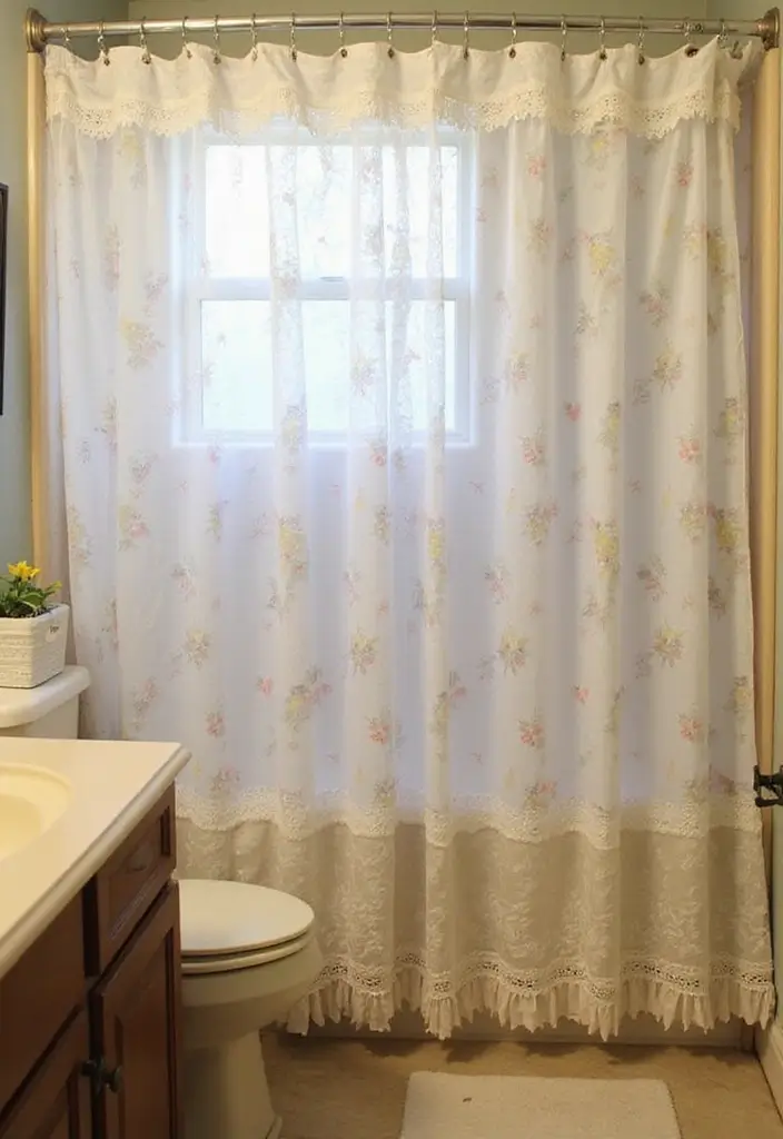 28 Vintage Bathroom Ideas Full of Timeless Charm 50 28 Vintage Bathroom Ideas Full of Timeless Charm - 8. Vintage Shower Curtains