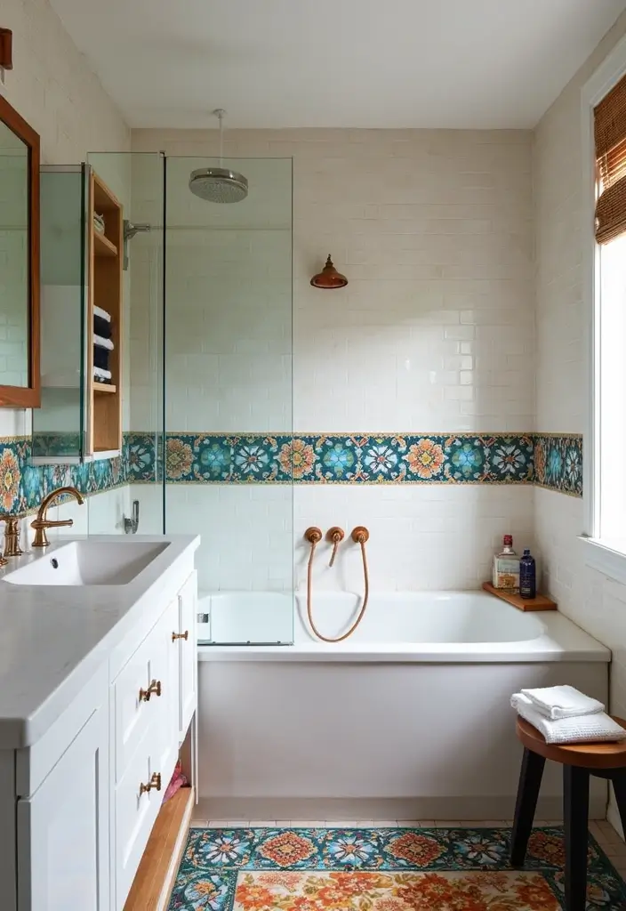 29 Ensuite Bathroom Ideas That Feel Like a Luxury Hotel Retreat 88 29 Ensuite Bathroom Ideas That Feel Like a Luxury Hotel Retreat - 14. Bold Accent Tiles