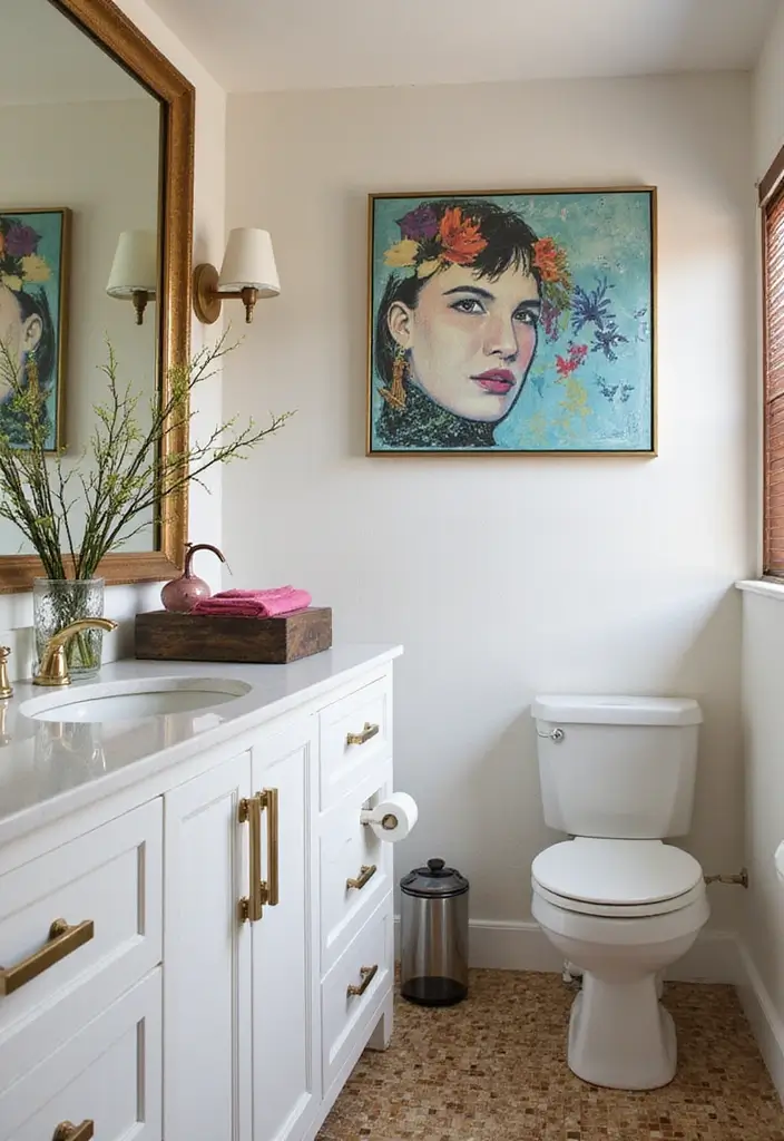 29 Ensuite Bathroom Ideas That Feel Like a Luxury Hotel Retreat 116 29 Ensuite Bathroom Ideas That Feel Like a Luxury Hotel Retreat - 18. Artistic Accents