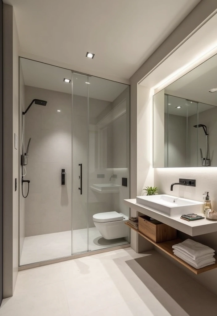 29 Ensuite Bathroom Ideas That Feel Like a Luxury Hotel Retreat 8 29 Ensuite Bathroom Ideas That Feel Like a Luxury Hotel Retreat - 2. Modern Minimalism