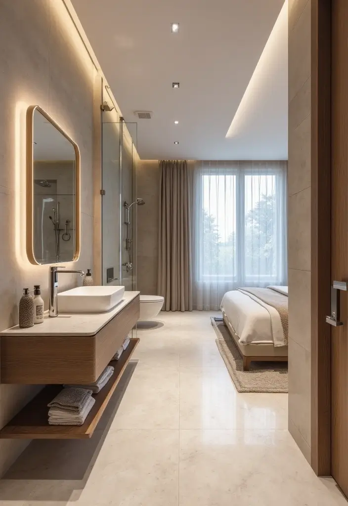 29 Ensuite Bathroom Ideas That Feel Like a Luxury Hotel Retreat 163 29 Ensuite Bathroom Ideas That Feel Like a Luxury Hotel Retreat - 25. Seamless Transitions