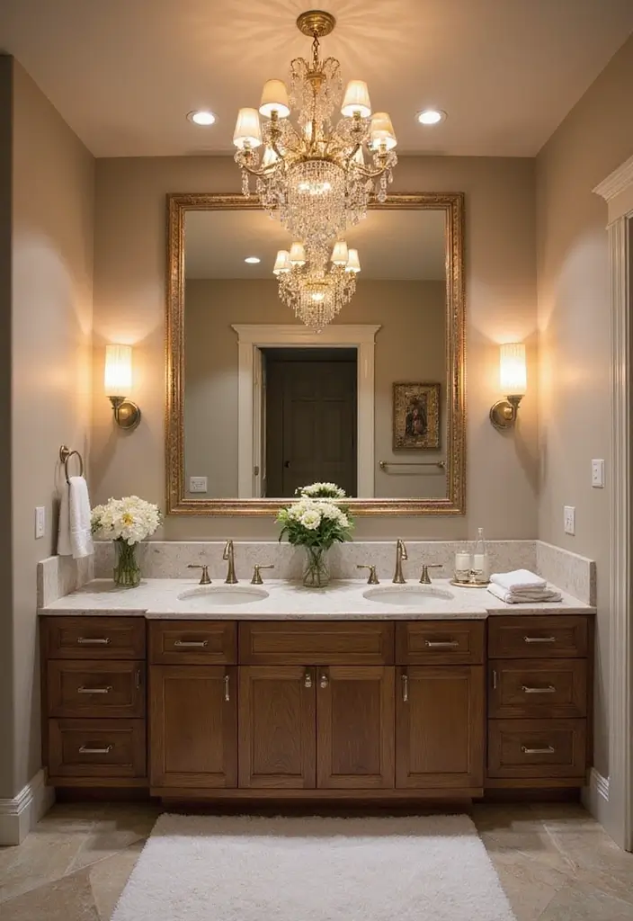 29 Ensuite Bathroom Ideas That Feel Like a Luxury Hotel Retreat 22 29 Ensuite Bathroom Ideas That Feel Like a Luxury Hotel Retreat - 4. Statement Lighting