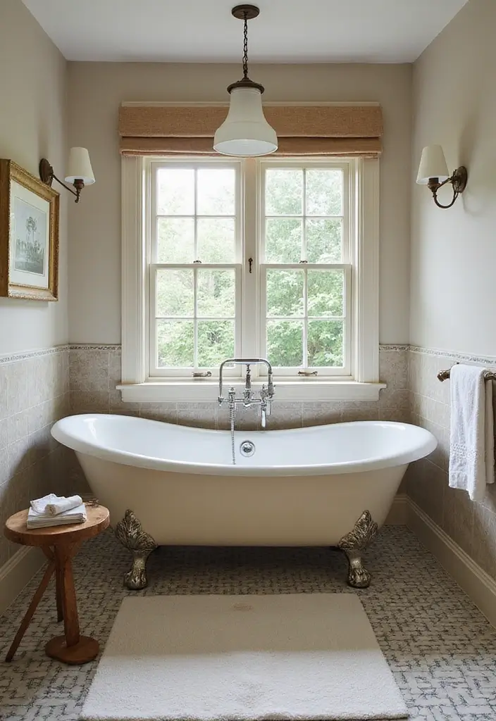 29 Ensuite Bathroom Ideas That Feel Like a Luxury Hotel Retreat 43 29 Ensuite Bathroom Ideas That Feel Like a Luxury Hotel Retreat - 7. Vintage Charm