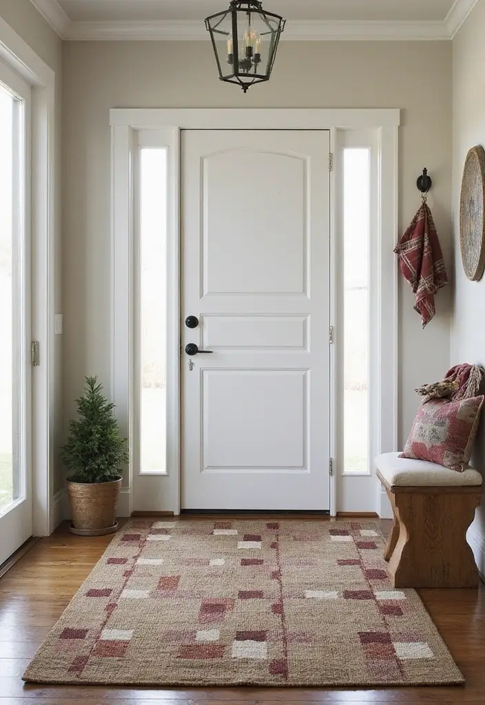 29 Entryway Wall Ideas Guests Will Notice The Moment They Walk In 97 29 Entryway Wall Ideas Guests Will Notice The Moment They Walk In - 15. Country-Inspired Rugs