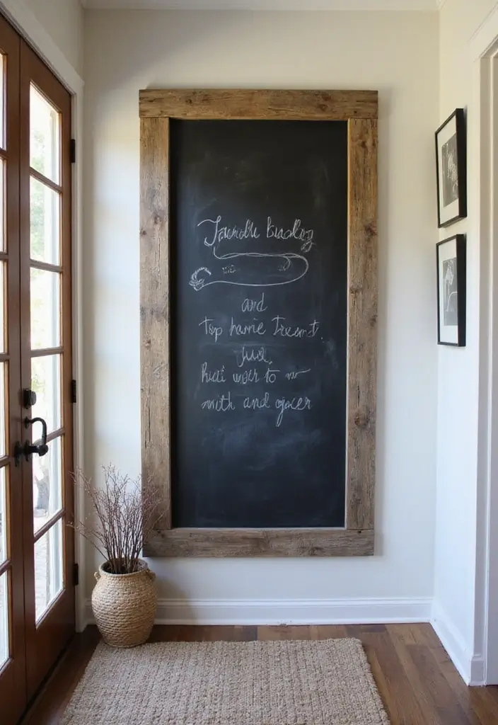 29 Entryway Wall Ideas Guests Will Notice The Moment They Walk In 104 29 Entryway Wall Ideas Guests Will Notice The Moment They Walk In - 16. Chalkboard Wall