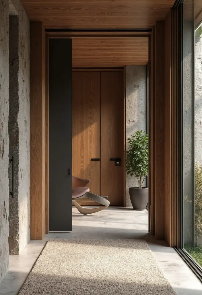 29 Entryway Wall Ideas Guests Will Notice The Moment They Walk In 128 29 Entryway Wall Ideas Guests Will Notice The Moment They Walk In - 20. Layered Textures