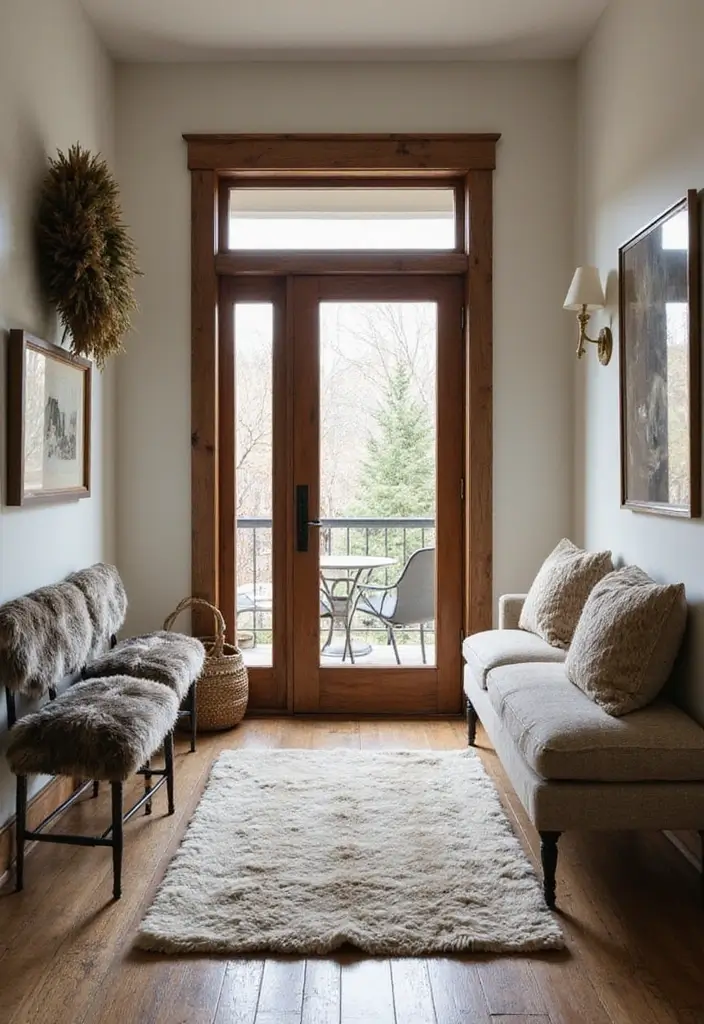 29 Entryway Wall Ideas Guests Will Notice The Moment They Walk In 176 29 Entryway Wall Ideas Guests Will Notice The Moment They Walk In - 28. Faux Fur Accents