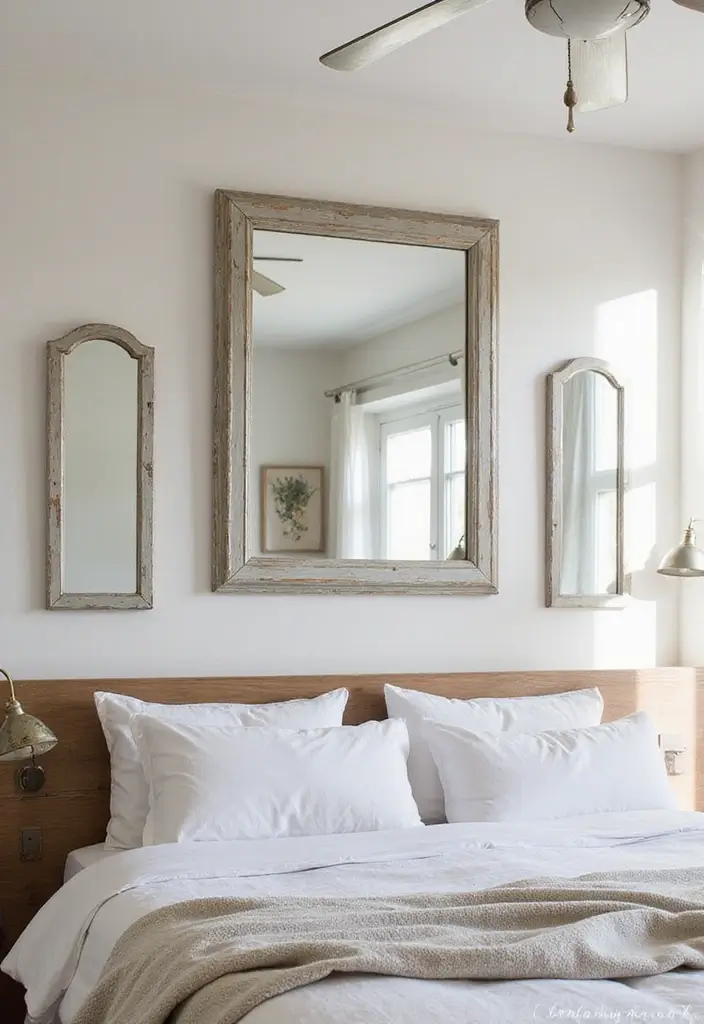 29 Farmhouse Bedroom Ideas With Rustic Cozy Vibes 85 29 Farmhouse Bedroom Ideas With Rustic Cozy Vibes - 13. Farmhouse-Style Mirrors