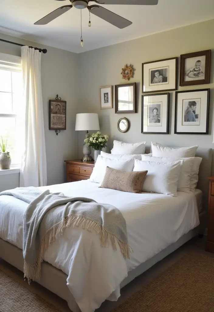 29 Farmhouse Bedroom Ideas With Rustic Cozy Vibes 120 29 Farmhouse Bedroom Ideas With Rustic Cozy Vibes - 18. Personal Touches