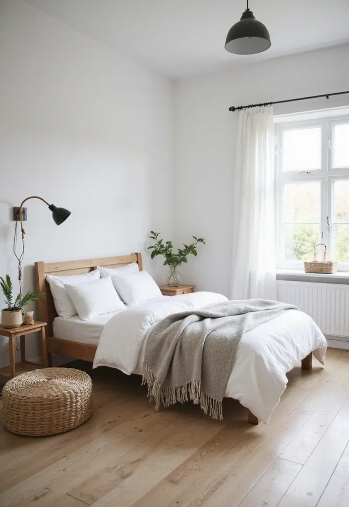 29 Farmhouse Bedroom Ideas With Rustic Cozy Vibes 148 29 Farmhouse Bedroom Ideas With Rustic Cozy Vibes - 22. Minimalist Approach