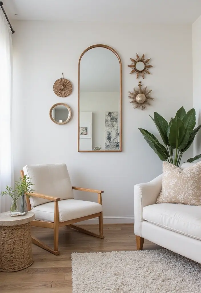 29 Feature Wall Ideas For Living Rooms That Impress Instantly 132 29 Feature Wall Ideas For Living Rooms That Impress Instantly - 20. Creative Use of Mirrors