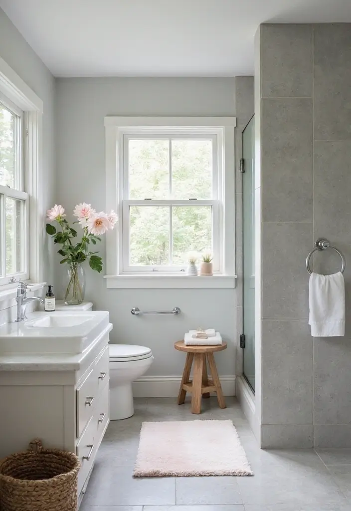 29 Grey Bathroom Ideas For a Calm Modern Look 64 29 Grey Bathroom Ideas For a Calm Modern Look - 10. Calming Colour Schemes