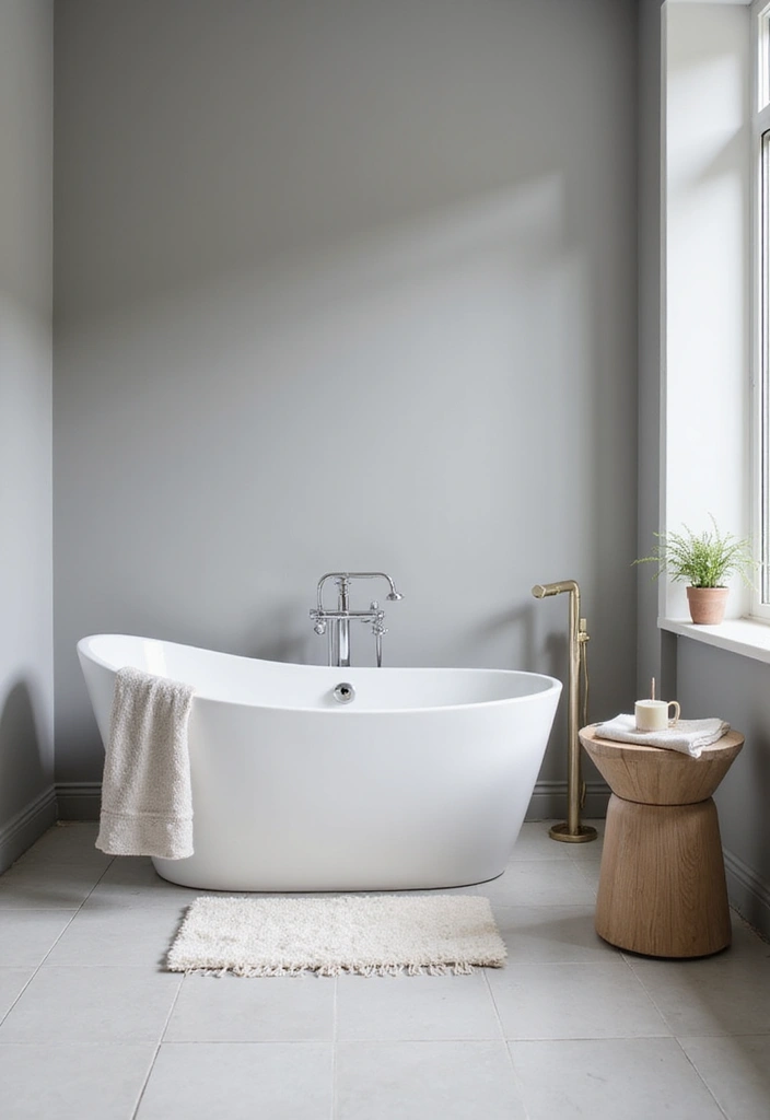 29 Grey Bathroom Ideas For a Calm Modern Look 8 29 Grey Bathroom Ideas For a Calm Modern Look - 2. Soft Dove Grey Walls