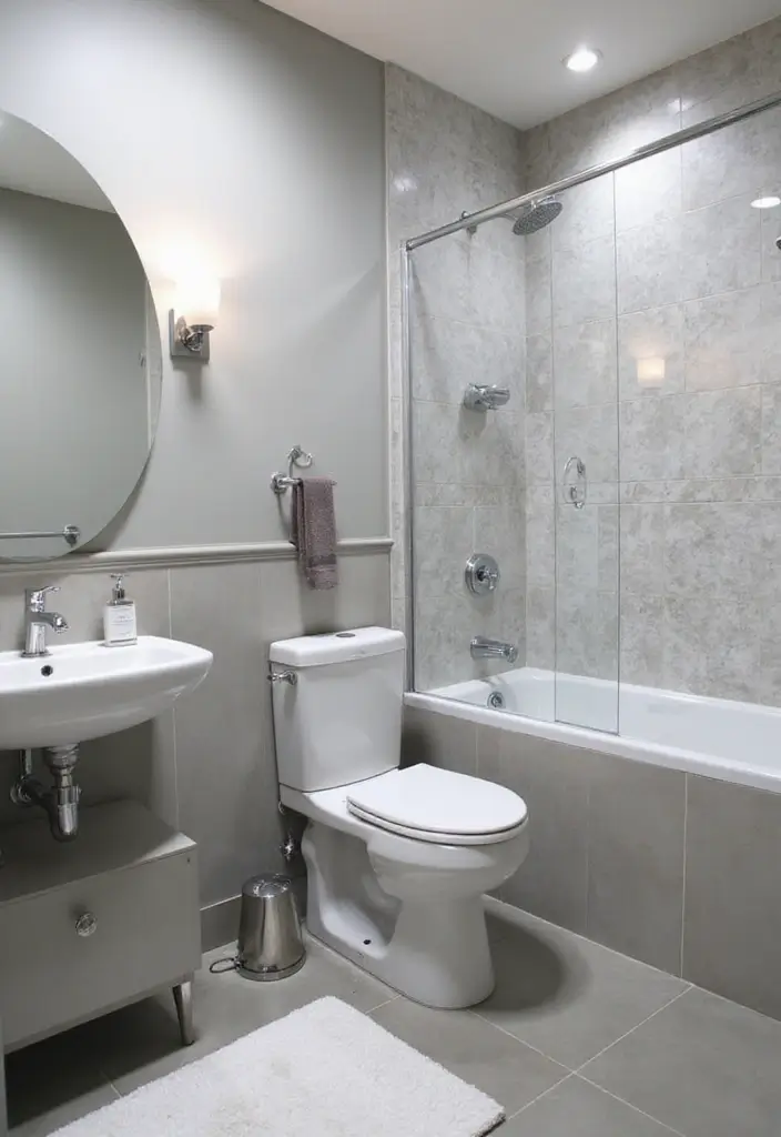 29 Grey Bathroom Ideas For a Calm Modern Look 151 29 Grey Bathroom Ideas For a Calm Modern Look - 23. Grey Toiletries and Accessories