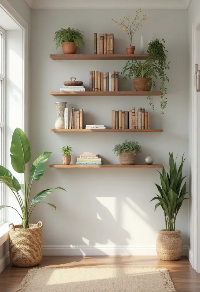 29 Hallway Storage Ideas To Turn Tight Spaces Into Smart Zones 1 29 Hallway Storage Ideas To Turn Tight Spaces Into Smart Zones - 1. Wall-Mounted Shelves
