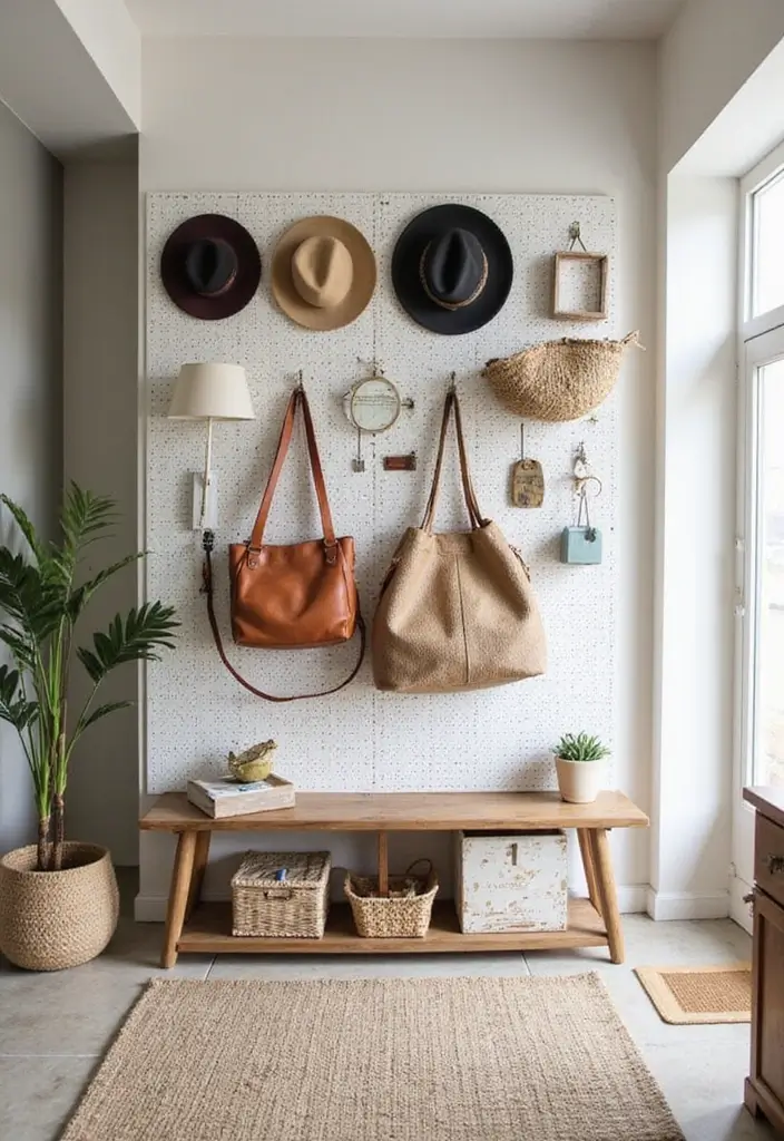 29 Hallway Storage Ideas To Turn Tight Spaces Into Smart Zones 71 29 Hallway Storage Ideas To Turn Tight Spaces Into Smart Zones - 11. Pegboards for Custom Storage