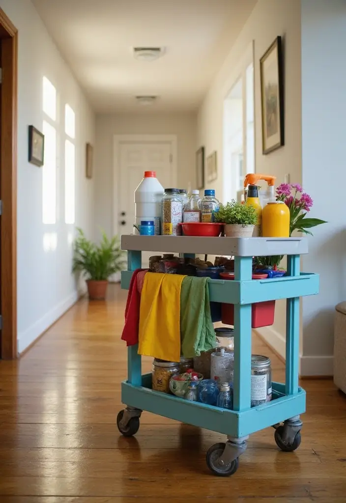 29 Hallway Storage Ideas To Turn Tight Spaces Into Smart Zones 137 29 Hallway Storage Ideas To Turn Tight Spaces Into Smart Zones - 21. Utility Carts for Versatility