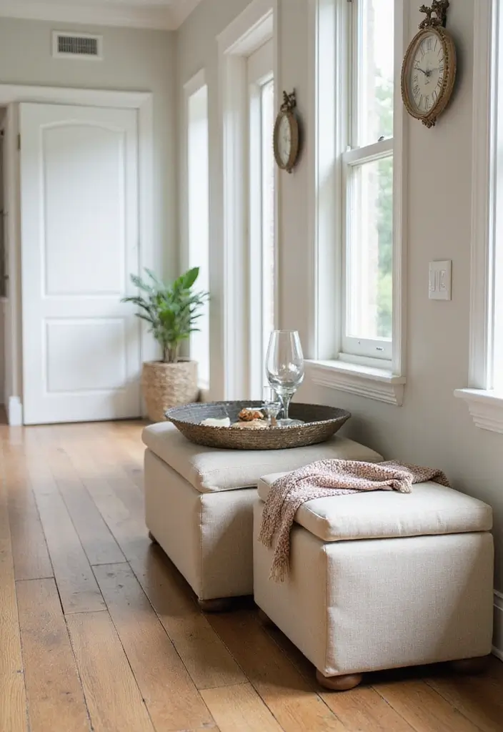 29 Hallway Storage Ideas To Turn Tight Spaces Into Smart Zones 156 29 Hallway Storage Ideas To Turn Tight Spaces Into Smart Zones - 24. Foldable Storage Ottomans