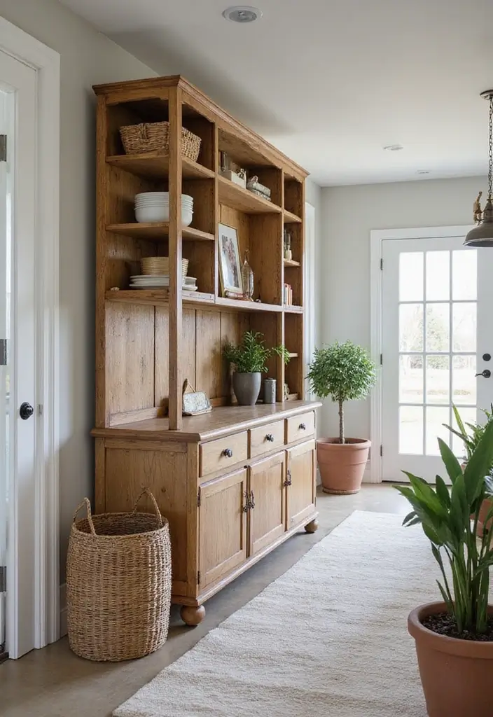 29 Hallway Storage Ideas To Turn Tight Spaces Into Smart Zones 175 29 Hallway Storage Ideas To Turn Tight Spaces Into Smart Zones - 27. Repurposed Furniture
