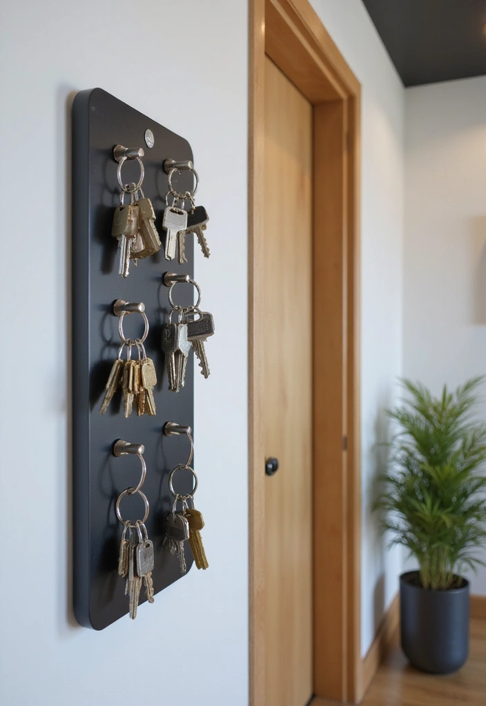 29 Hallway Storage Ideas To Turn Tight Spaces Into Smart Zones 43 29 Hallway Storage Ideas To Turn Tight Spaces Into Smart Zones - 7. Magnetic Strips for Keys