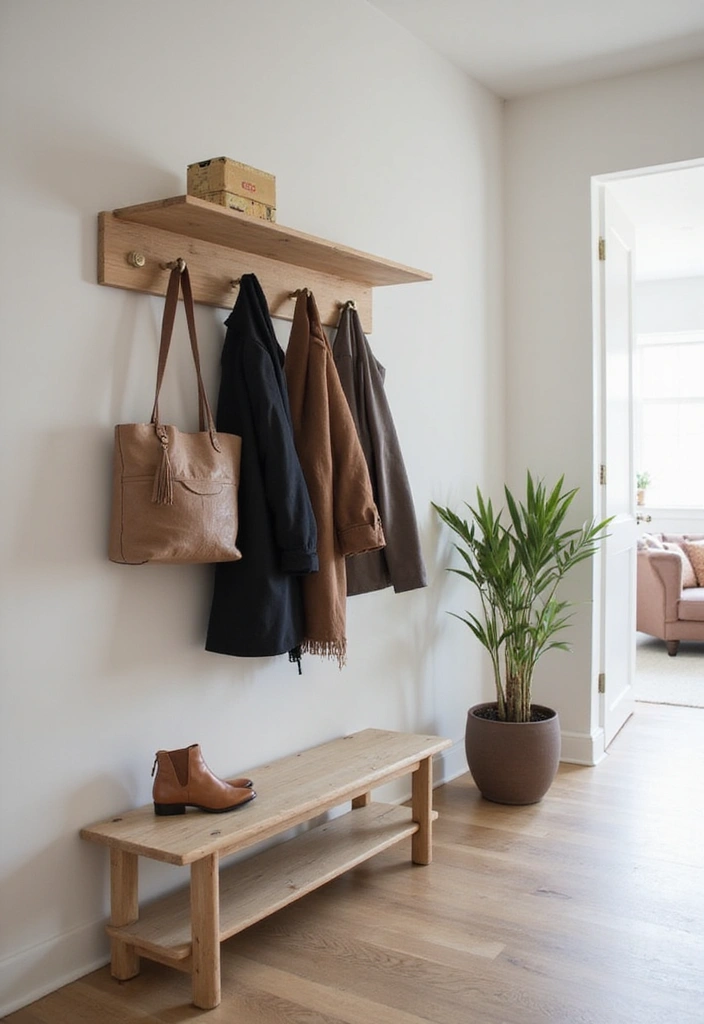 29 Hallway Storage Ideas To Turn Tight Spaces Into Smart Zones 50 29 Hallway Storage Ideas To Turn Tight Spaces Into Smart Zones - 8. Floating Coat Racks