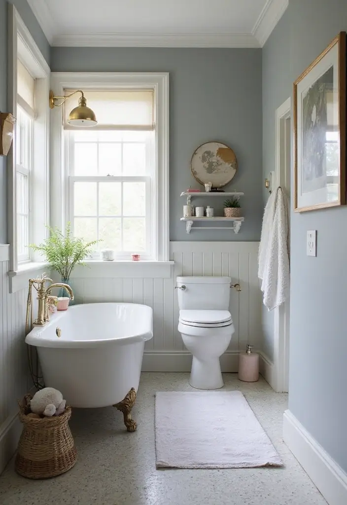 29 Moody Bathroom Ideas That Add Drama and Depth 78 29 Moody Bathroom Ideas That Add Drama and Depth - 12. Soft Gray Tones