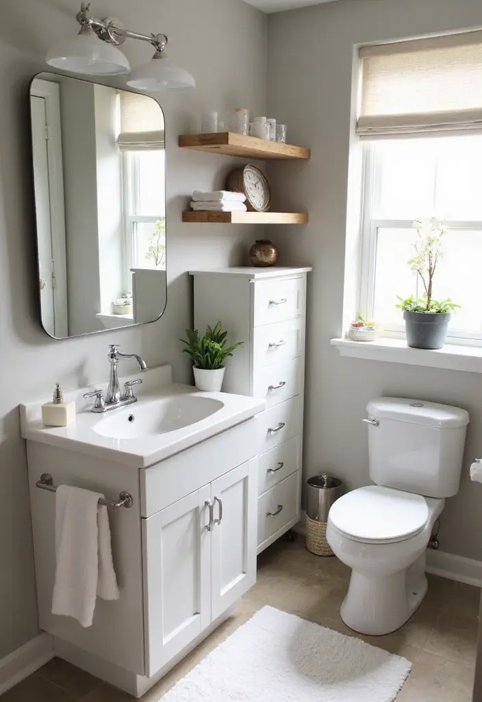 29 Moody Bathroom Ideas That Add Drama and Depth 162 29 Moody Bathroom Ideas That Add Drama and Depth - 24. Wall-Mounted Storage