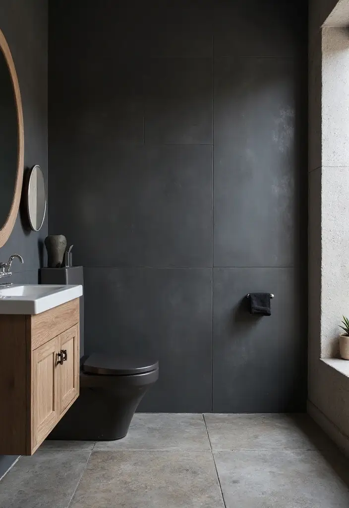 29 Moody Bathroom Ideas That Add Drama and Depth 183 29 Moody Bathroom Ideas That Add Drama and Depth - 27. Specialty Finishes
