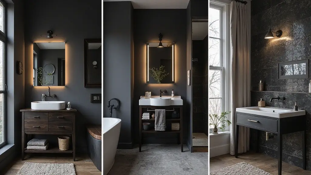 29 Moody Bathroom Ideas That Add Drama and Depth