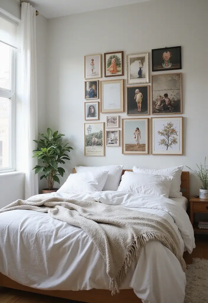 29 Picture Wall Ideas For Bedrooms That Feel Cozy And Personal 104 29 Picture Wall Ideas For Bedrooms That Feel Cozy And Personal - 16. Art Swap System