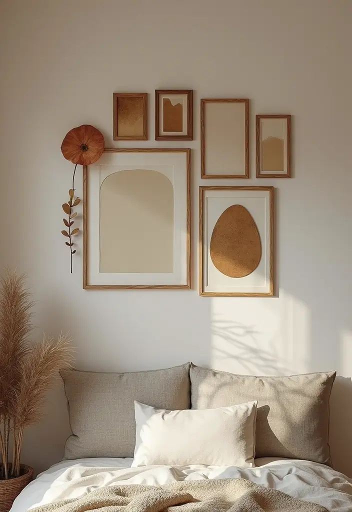 29 Picture Wall Ideas For Bedrooms That Feel Cozy And Personal 195 29 Picture Wall Ideas For Bedrooms That Feel Cozy And Personal - 29. Customized Frame Art