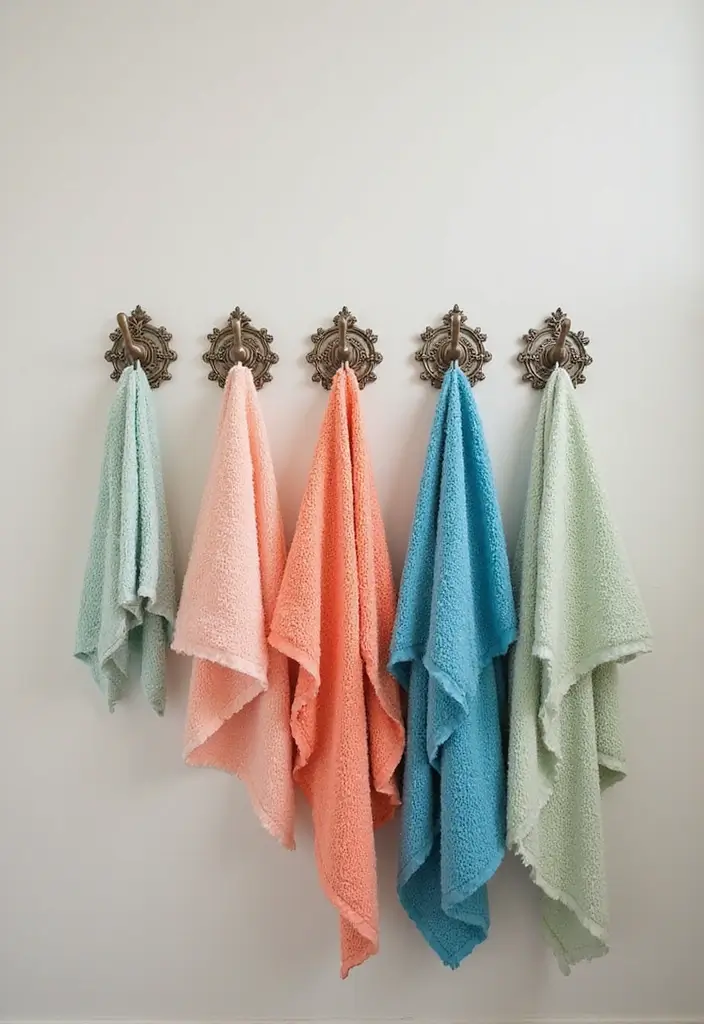 29 Smart Storage Ideas For Small Bathrooms You’ll Actually Use 145 29 Smart Storage Ideas For Small Bathrooms You’ll Actually Use - 23. Decorative Hooks