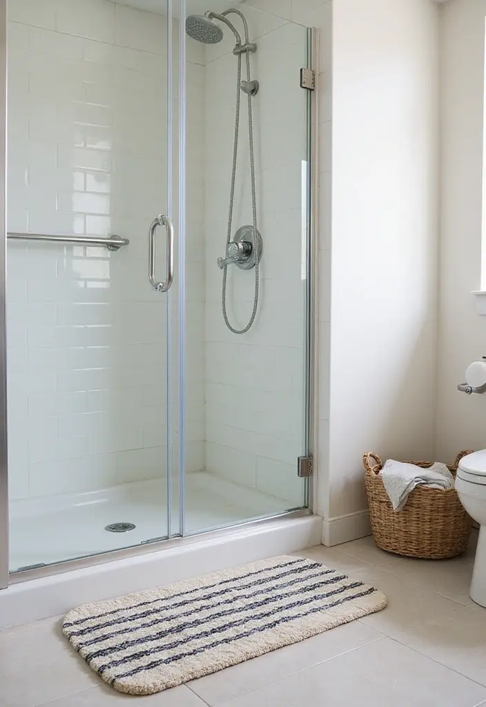 29 Smart Storage Ideas For Small Bathrooms You’ll Actually Use 171 29 Smart Storage Ideas For Small Bathrooms You’ll Actually Use - 27. Space-Saving Bath Mat
