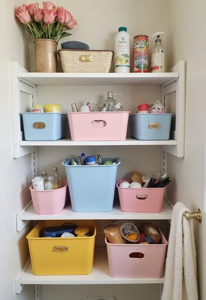 29 Smart Storage Ideas For Small Bathrooms You’ll Actually Use 178 29 Smart Storage Ideas For Small Bathrooms You’ll Actually Use - 28. Portable Storage Bins