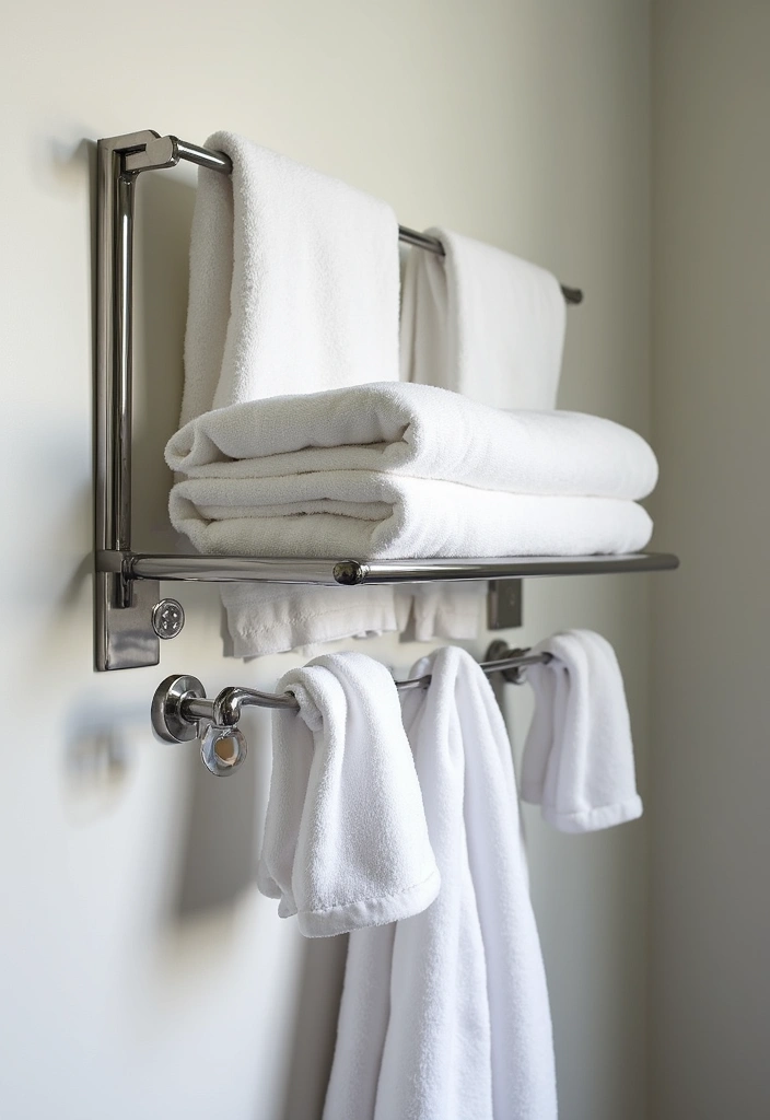 29 Smart Storage Ideas For Small Bathrooms You’ll Actually Use 46 29 Smart Storage Ideas For Small Bathrooms You’ll Actually Use - 8. Towel Bars with Hooks