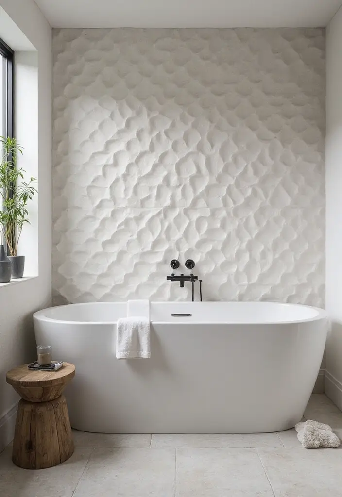 29 Tile Bathroom Ideas That Transform Any Space 110 29 Tile Bathroom Ideas That Transform Any Space - 18. 3D Textured Tiles