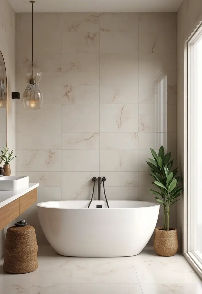 29 Tile Bathroom Ideas That Transform Any Space 159 29 Tile Bathroom Ideas That Transform Any Space - 25. Elegant Neutral Palettes