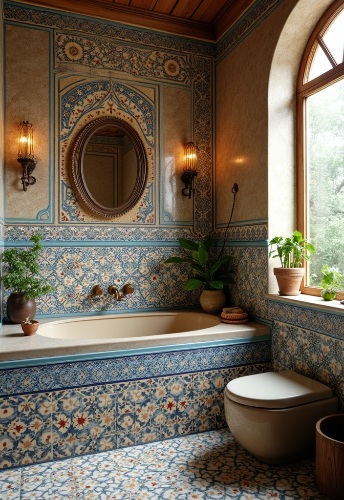 29 Tile Bathroom Ideas That Transform Any Space 15 29 Tile Bathroom Ideas That Transform Any Space - 3. Intricate Moroccan Patterns