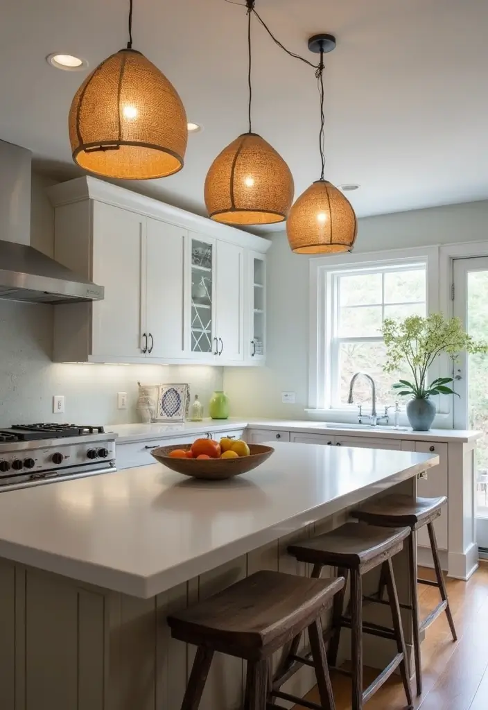 29 Very Small Kitchen Layout Ideas That Actually Work 139 29 Very Small Kitchen Layout Ideas That Actually Work - 21. Creative Lighting Fixtures