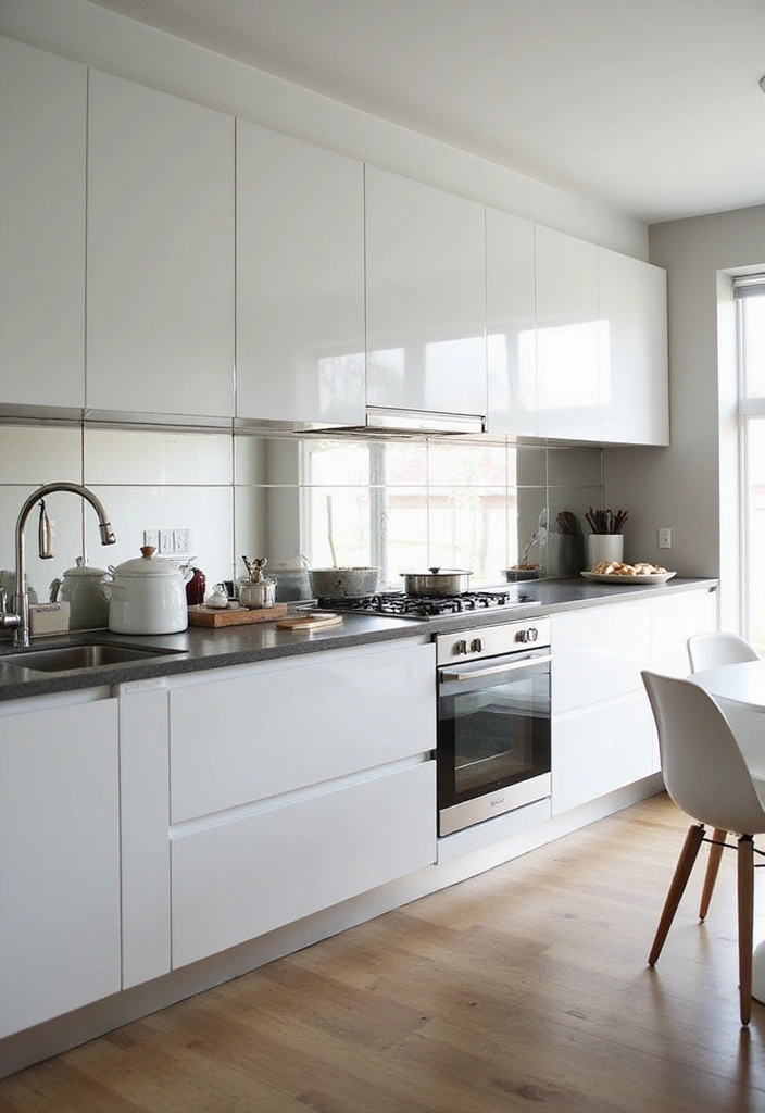 29 Very Small Kitchen Layout Ideas That Actually Work 146 29 Very Small Kitchen Layout Ideas That Actually Work - 22. Use of Mirrors