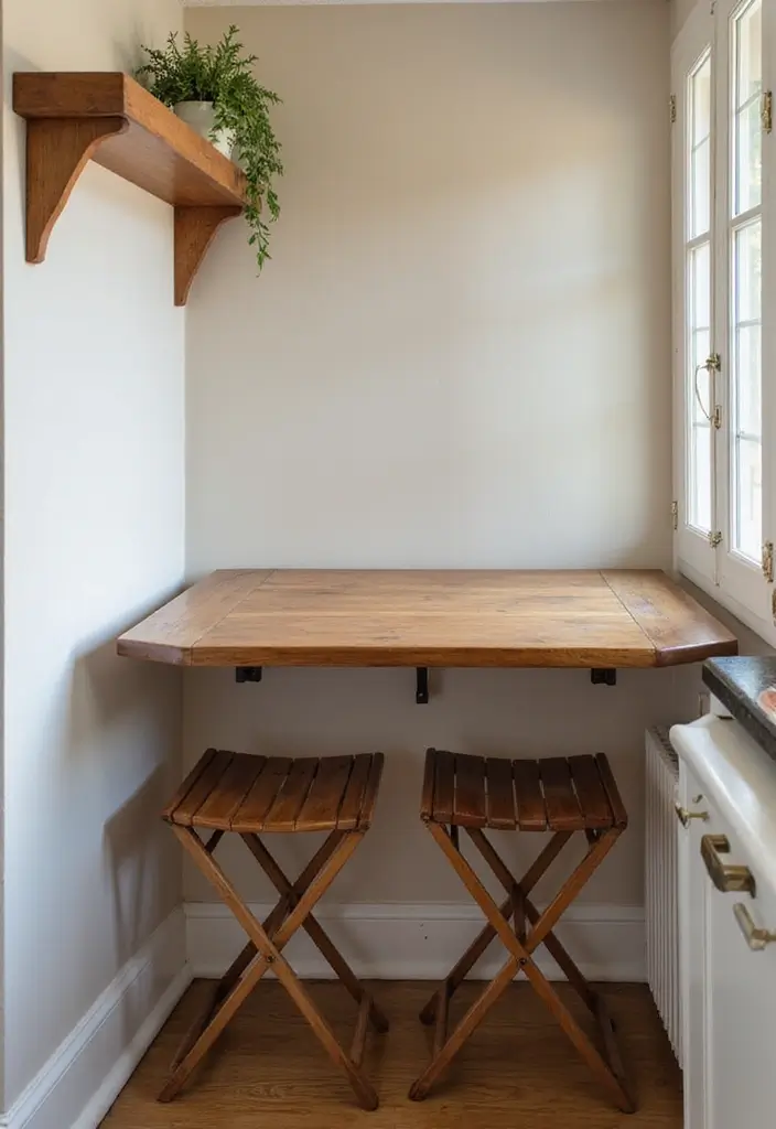 29 Very Small Kitchen Layout Ideas That Actually Work 50 29 Very Small Kitchen Layout Ideas That Actually Work - 8. Foldable Dining Solutions