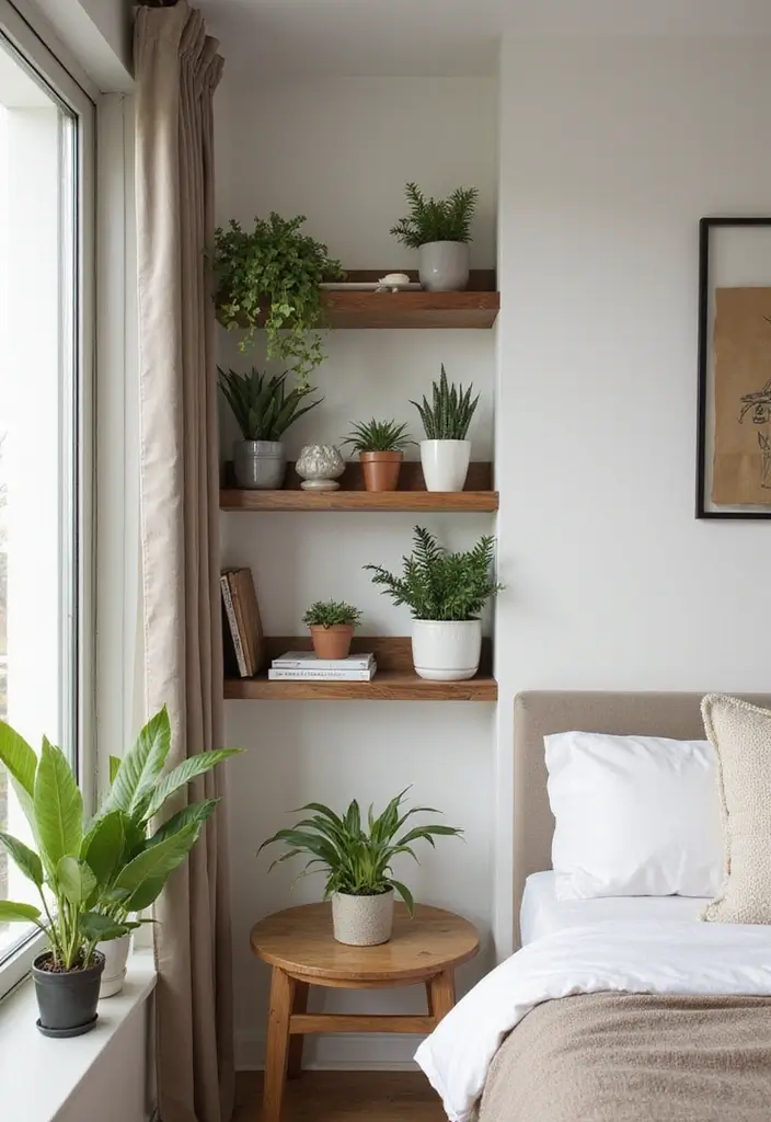 30+ Bedroom Storage Ideas To Declutter And Refresh Your Space 78 30+ Bedroom Storage Ideas To Declutter And Refresh Your Space - 12. Corner Shelves